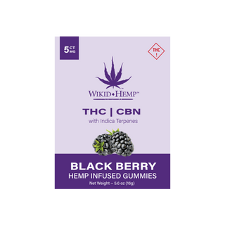Blackberry 5 mg THC-CBN w/Indica Terpenes Gummy 5 ct