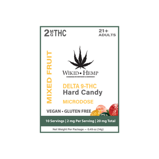 Wikid Hemp 2 mg THC : 2 mg CBD Mixed Fruit Hard Candy